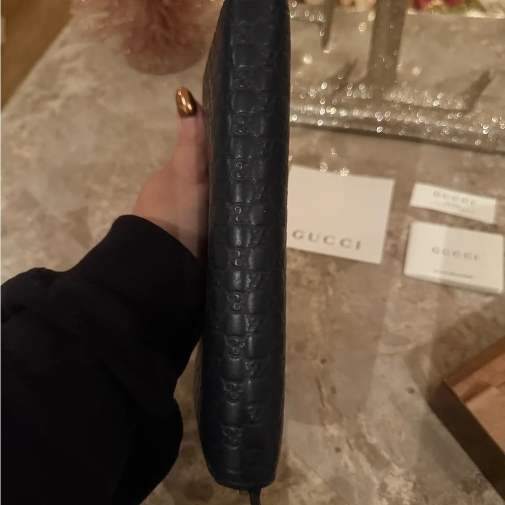 ♠️EUC♠️ Gucci Microguccissima Pattern Leather Wallet - Picture 11 of 14